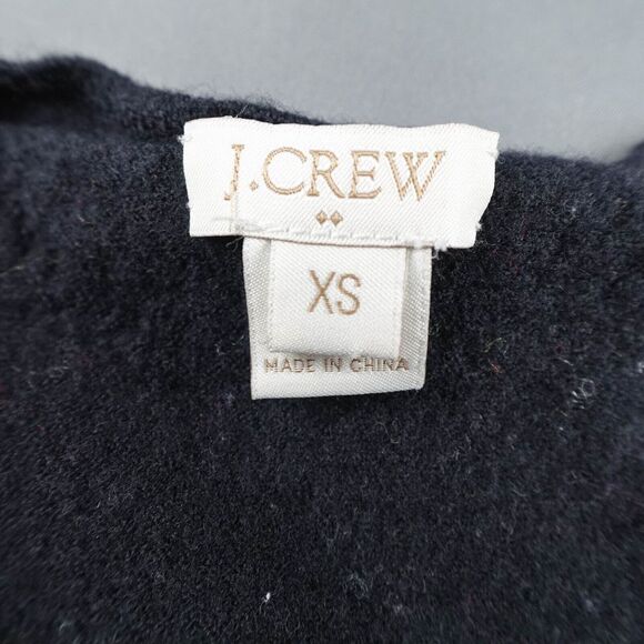 J Crew Womens Sweater XS Black Floral Sheer Y2K Retro Preppy Timeless Indie Twee - Picture 6 of 10